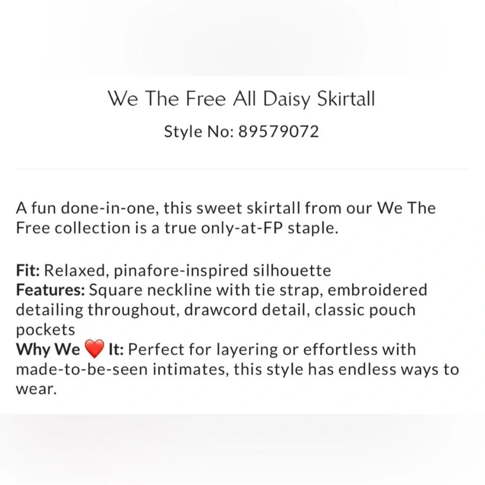 🆕 WE THE FREE | ALL DAISY SKIRTALL | SZ: M